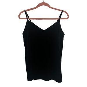 Old Navy Velvet Black Spaghetti Strap Tank Top